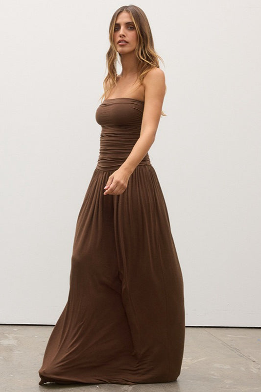 Strapless Off Shoulder Maxi Evening Dress