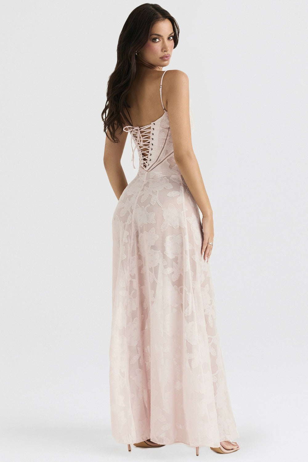 Lace Edition TieStrap Romantic Maxi Dress