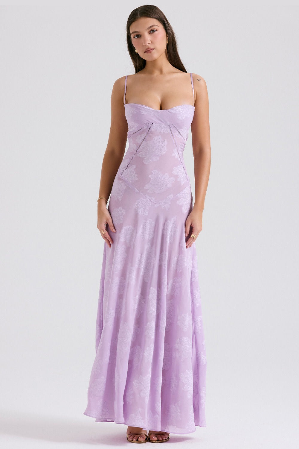 Lace Edition TieStrap Romantic Maxi Dress
