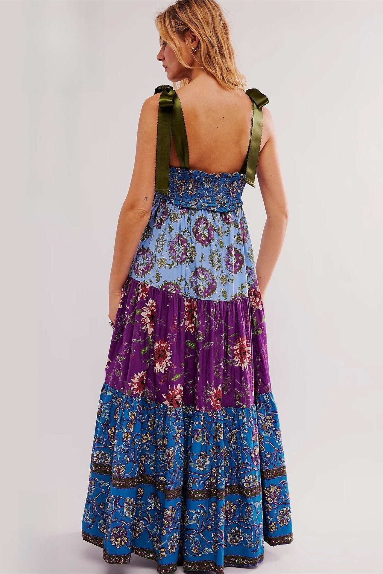 Classic Print Cami Maxi Boho Dress