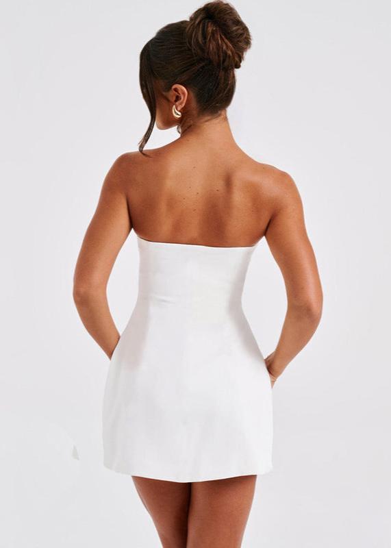 Black Strapless Tube Top Mini Dress