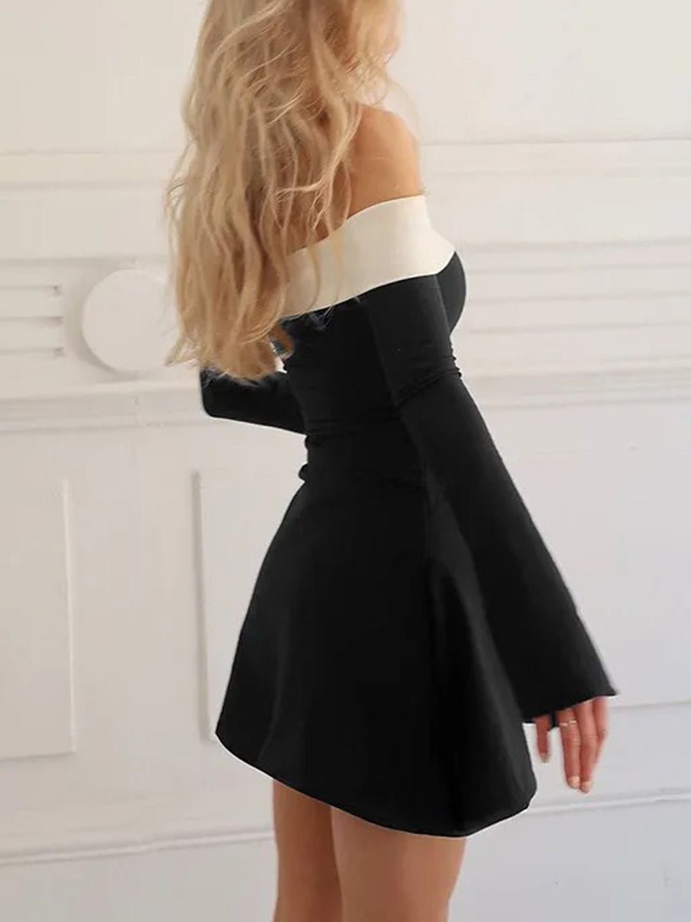 Off Camila Shoulder Backless Mini Dress