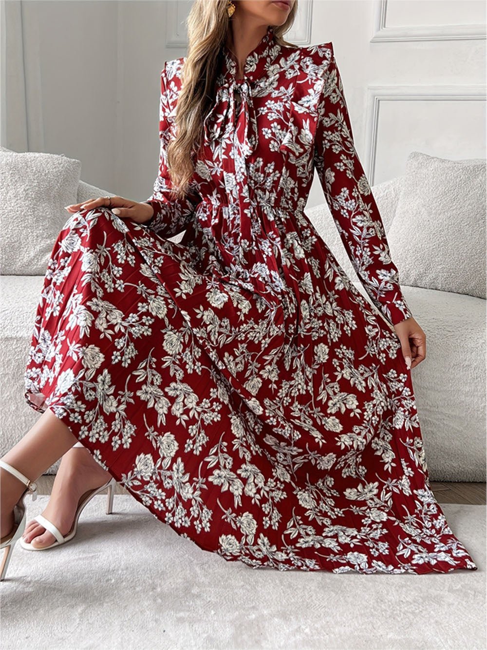 Long Alaia Sleeve Midi Dress