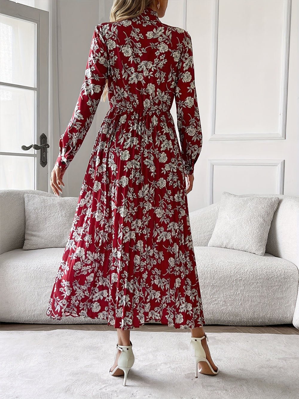 Long Alaia Sleeve Midi Dress