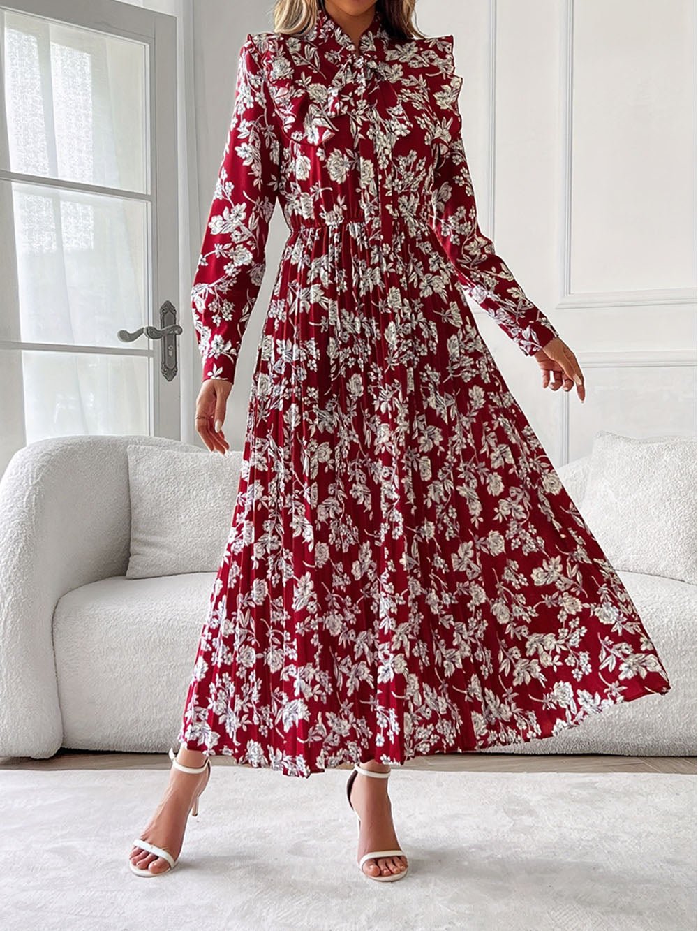 Long Alaia Sleeve Midi Dress