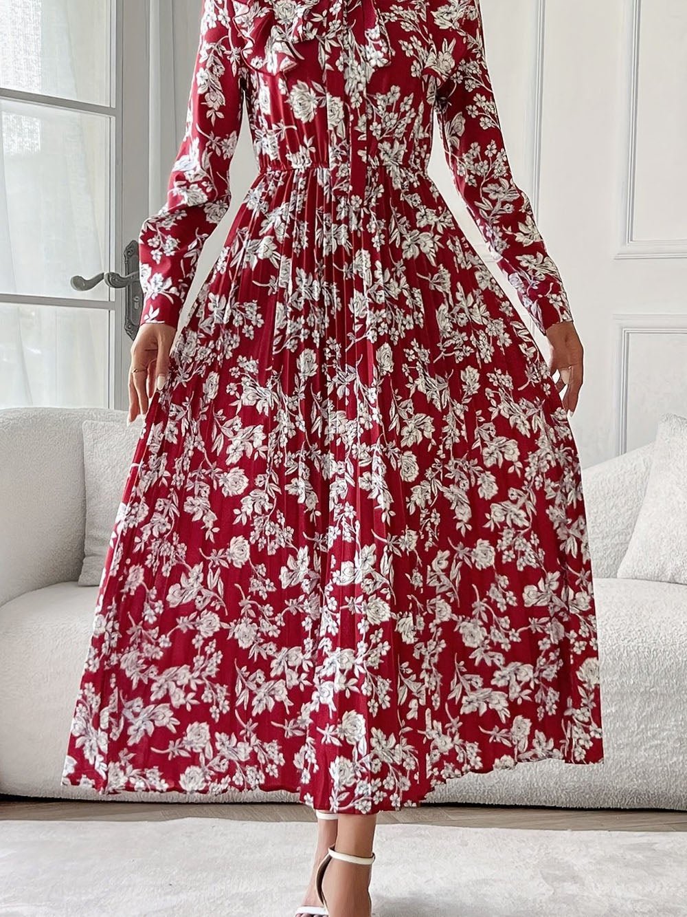 Long Alaia Sleeve Midi Dress