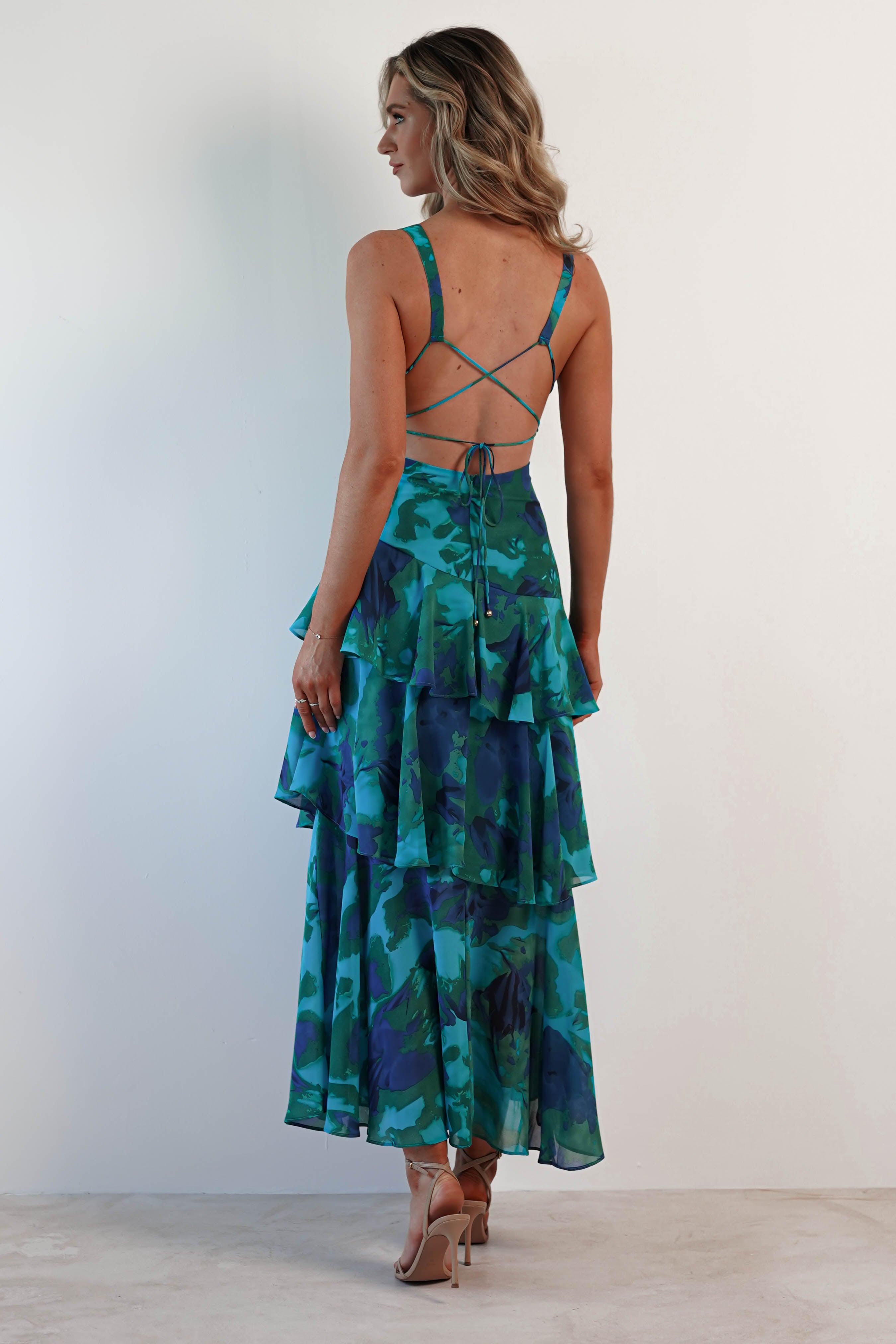 Ruffle Veda Midi Dress