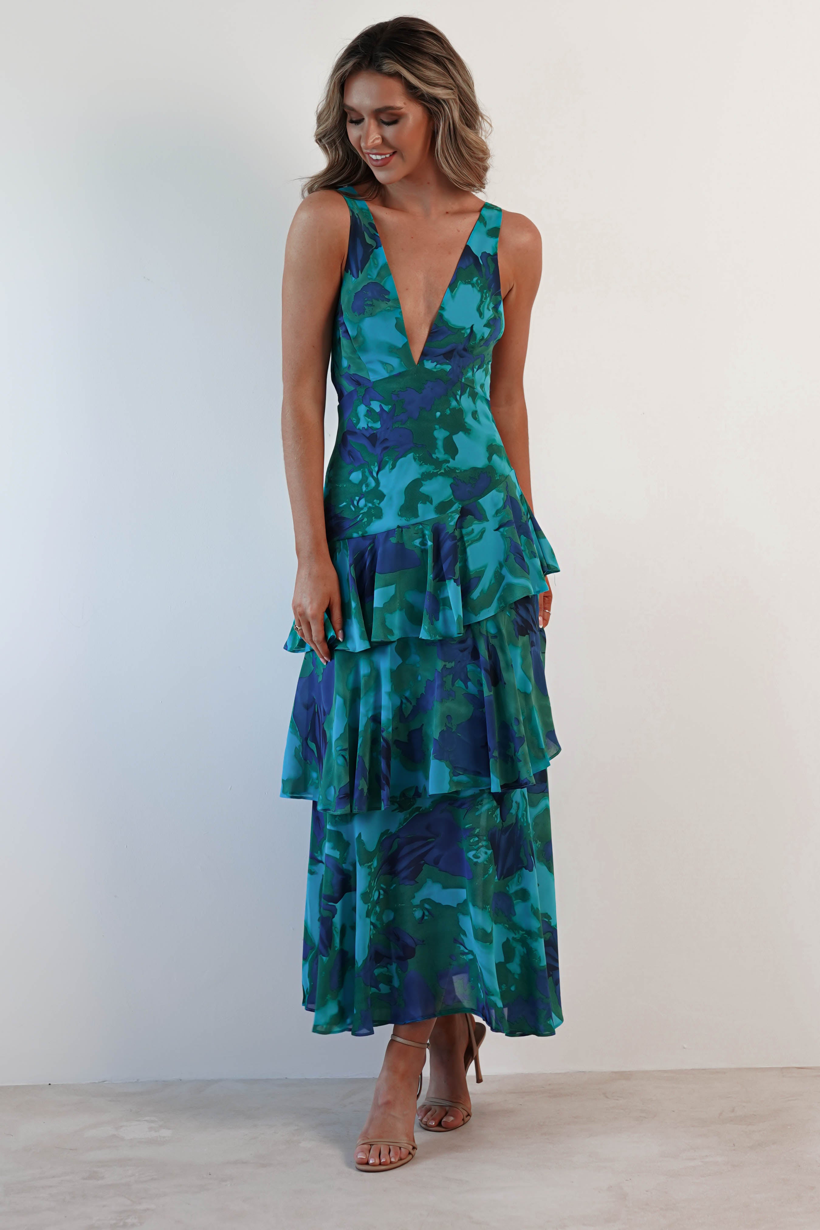 Ruffle Veda Midi Dress