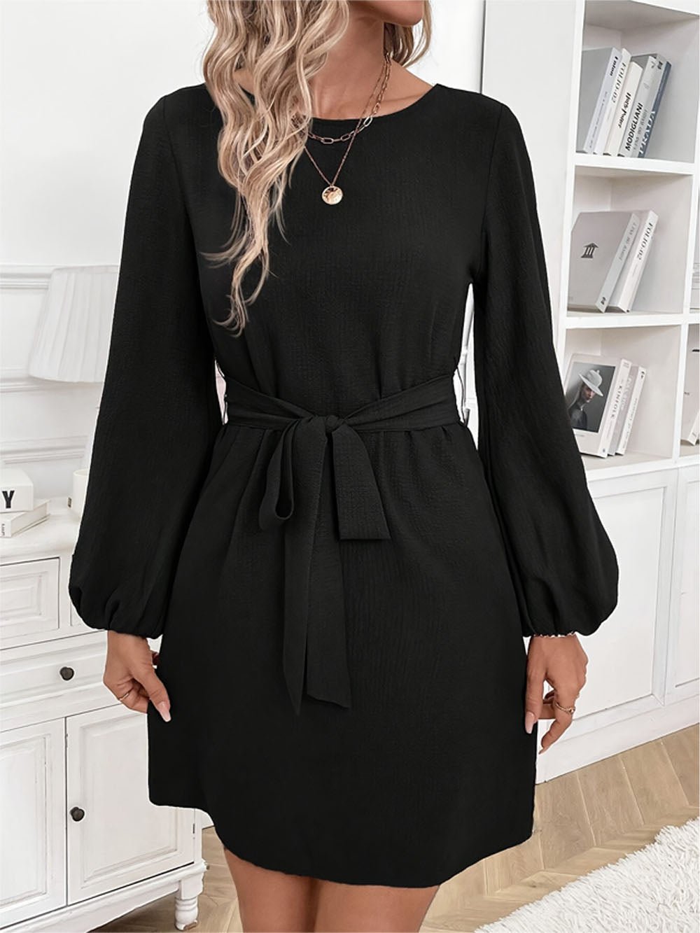 Long Alina Sleeve Mini Dress