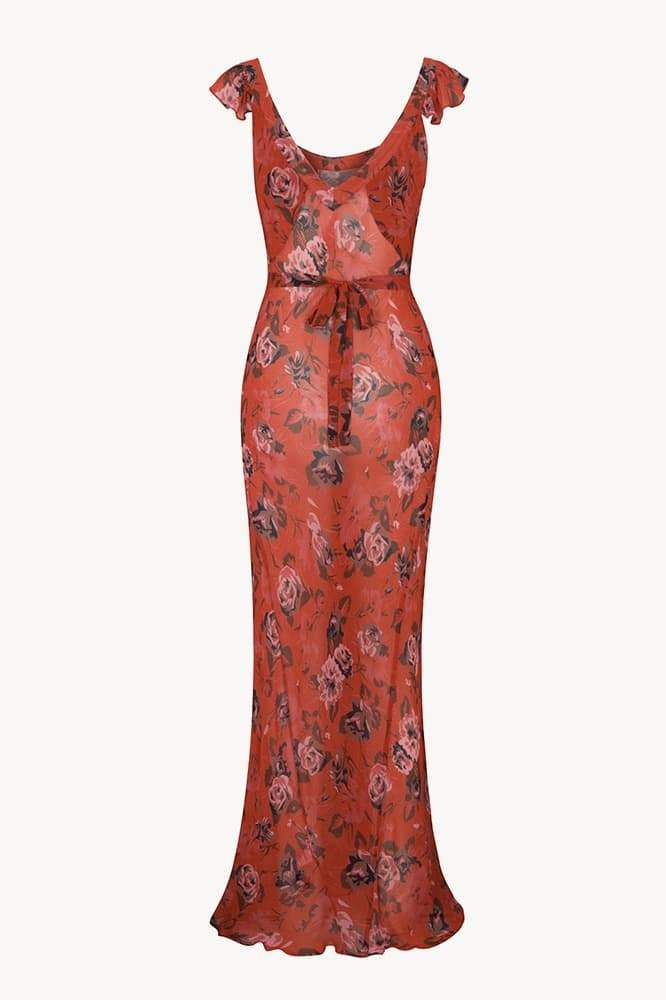 Graciela Elevated Scoop Neck Floral Print Maxi Dress Boutique Edit