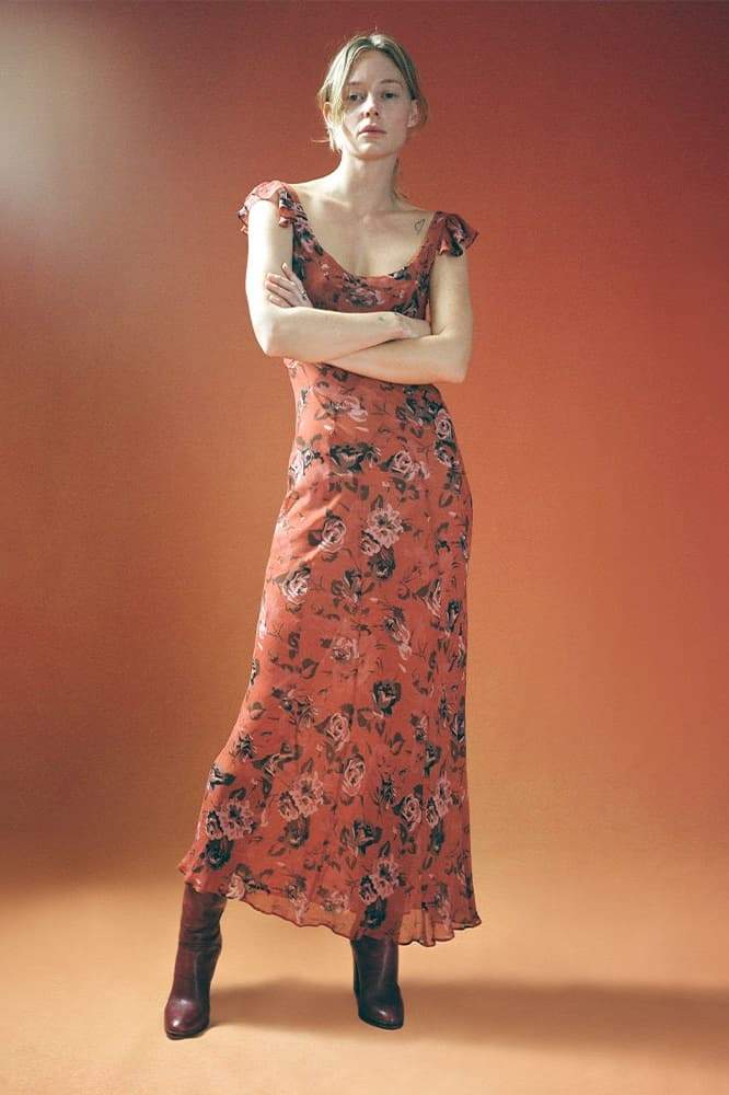 Graciela Elevated Scoop Neck Floral Print Maxi Dress Boutique Edit