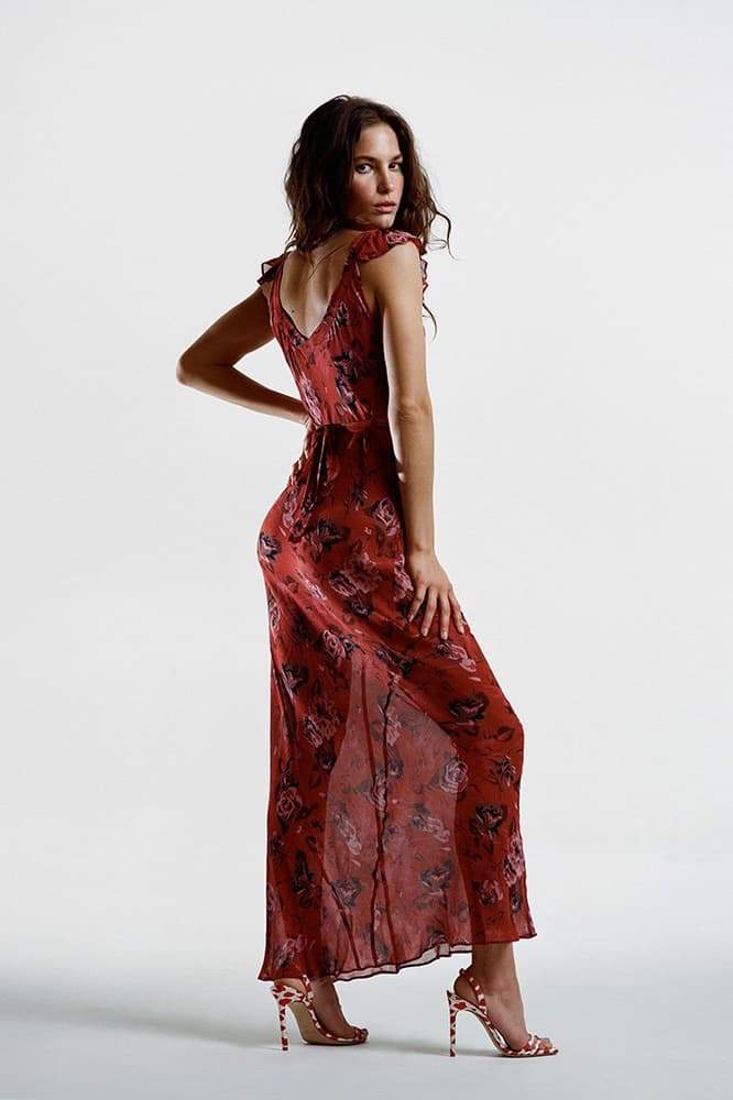 Graciela Elevated Scoop Neck Floral Print Maxi Dress Boutique Edit