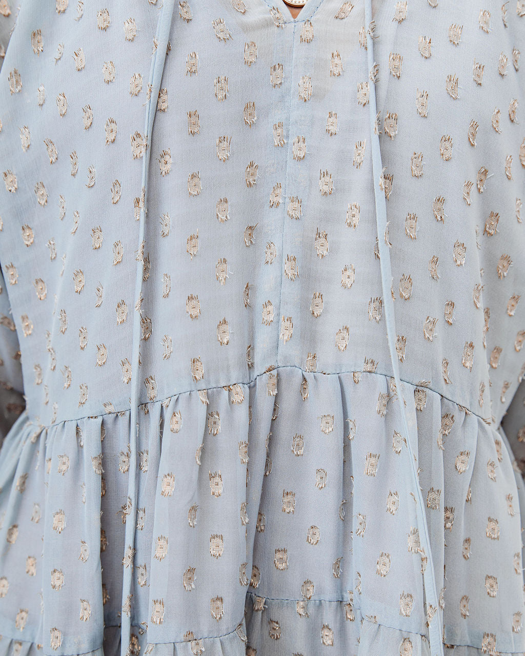 That All Glitters Swiss Dot Tiered Babydoll Dress