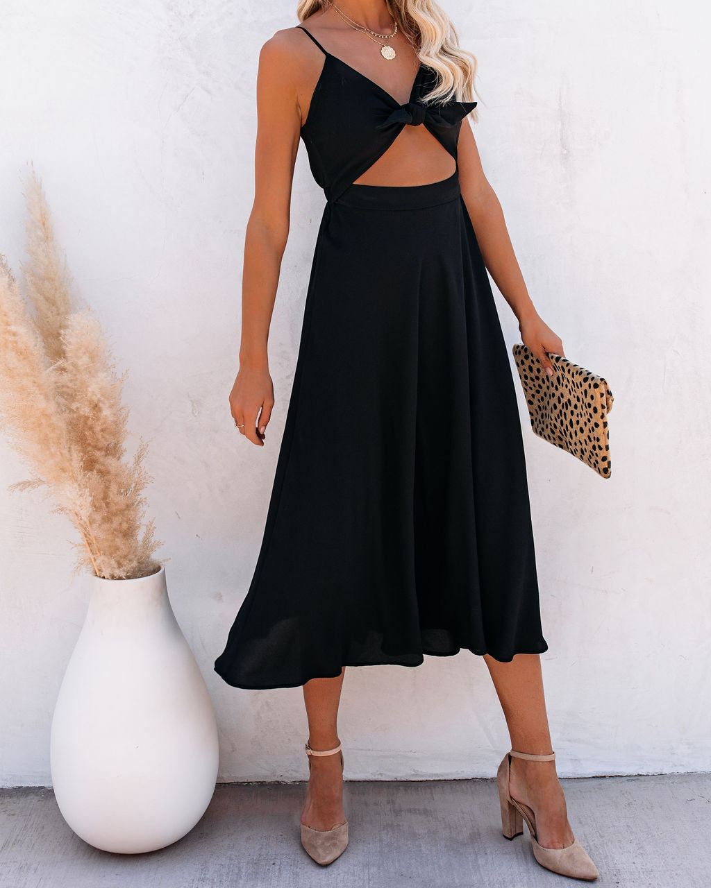 Cutout Anaya Midi Dress Black FINAL