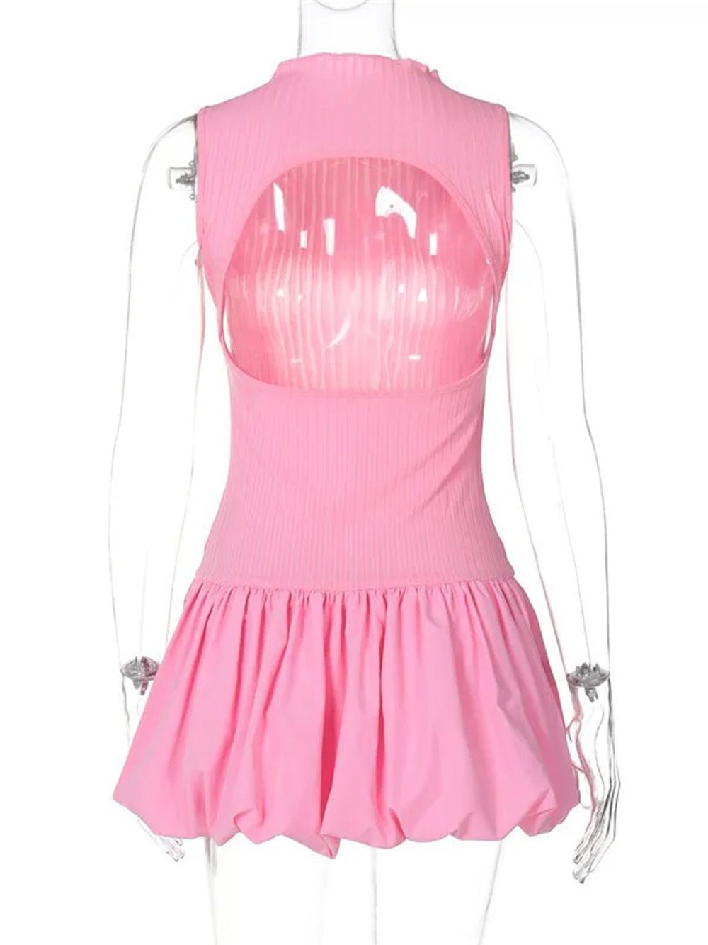 Hollow Angela Out Backless Mini Dress
