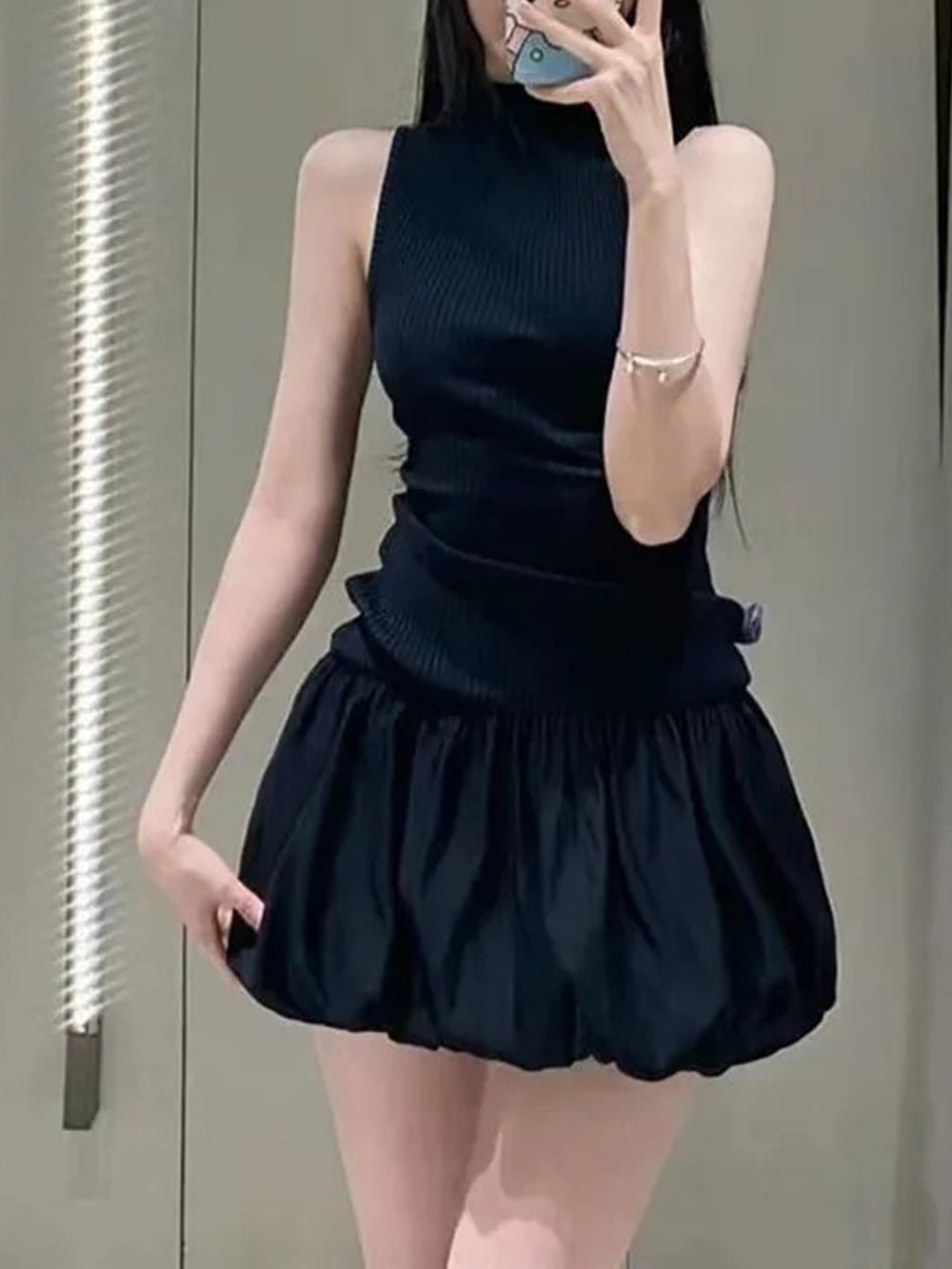Hollow Angela Out Backless Mini Dress