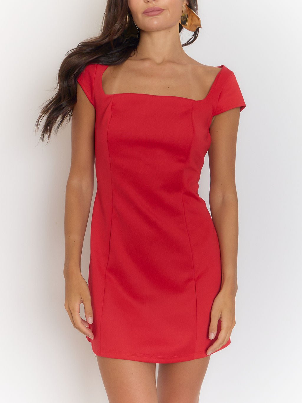 Square Ariana Neck Mini Dress