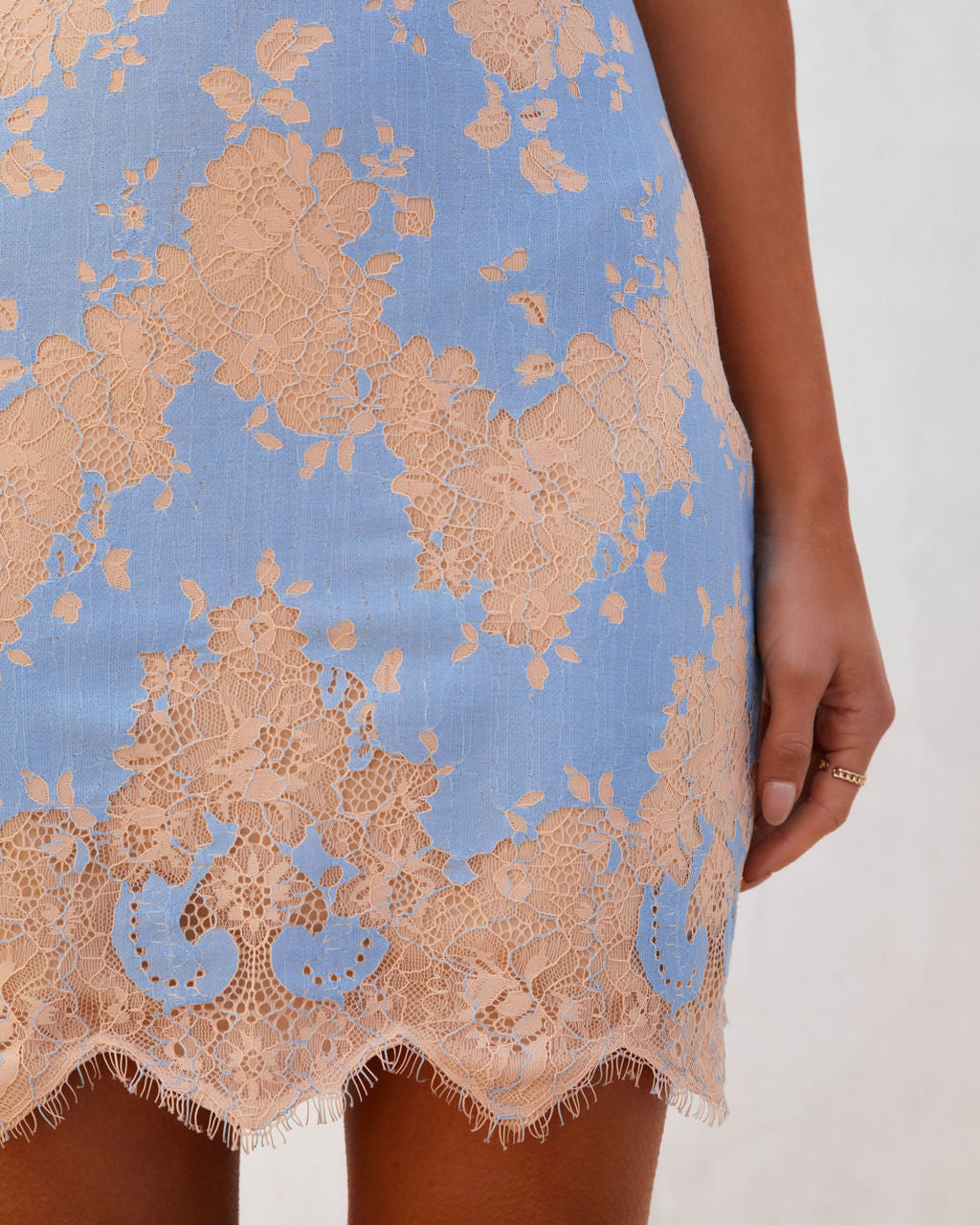 Aries PREORDER Lace Dress Blue/Nude