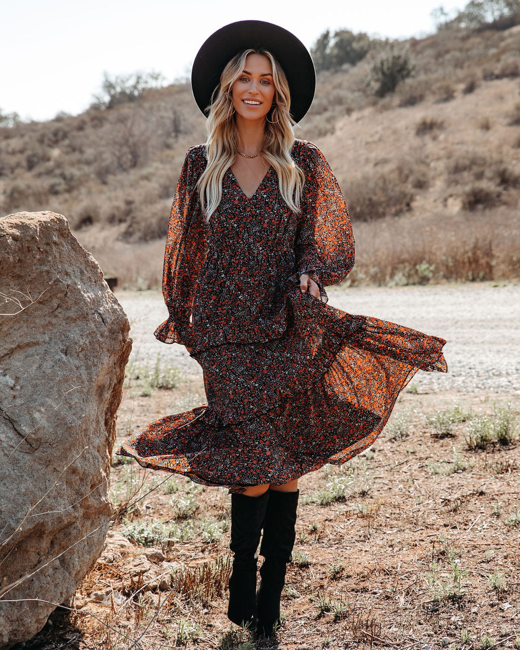 Artistry Pocketed Floral Ruffle Tiered Maxi Dress