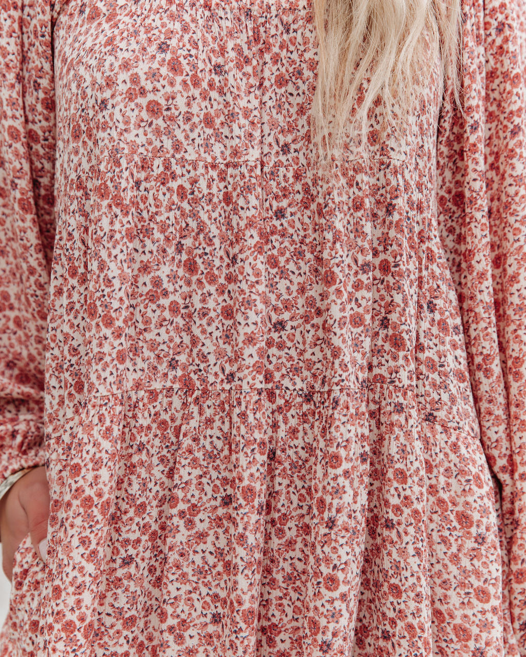 Aubree Pocketed Botanical Babydoll Dress