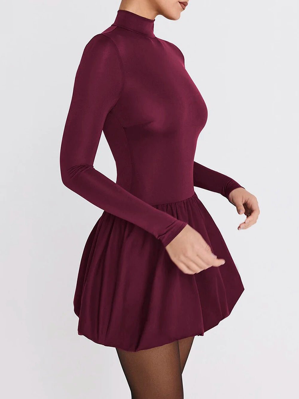 Long Audrey Sleeve Mini Dress