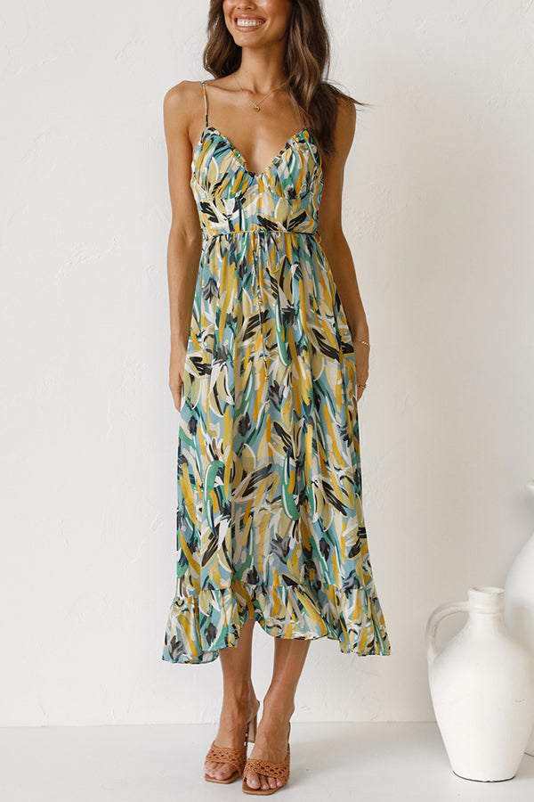 Chic Rocío Colorful Midi Dress Elevated Occasion Wear