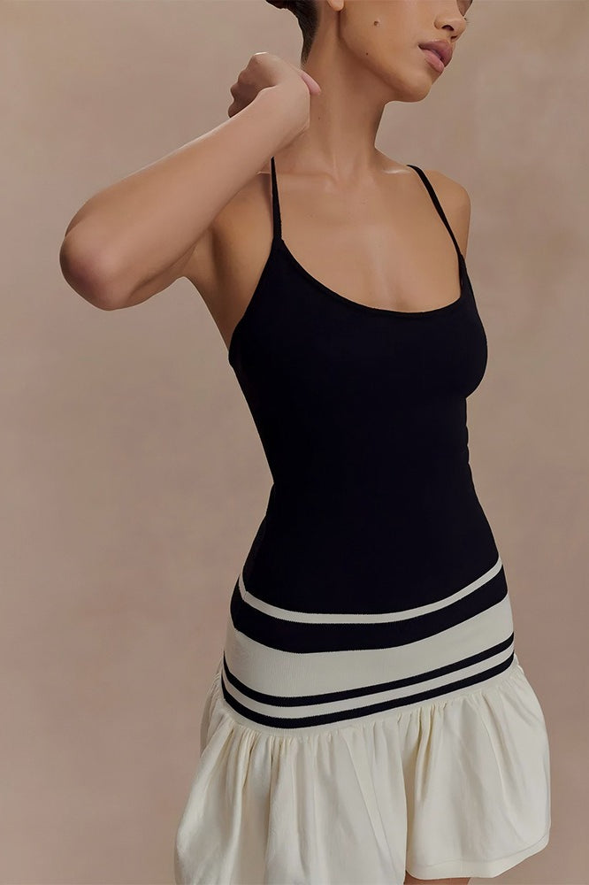 Block Color Strapless Bodycon Mini Dress