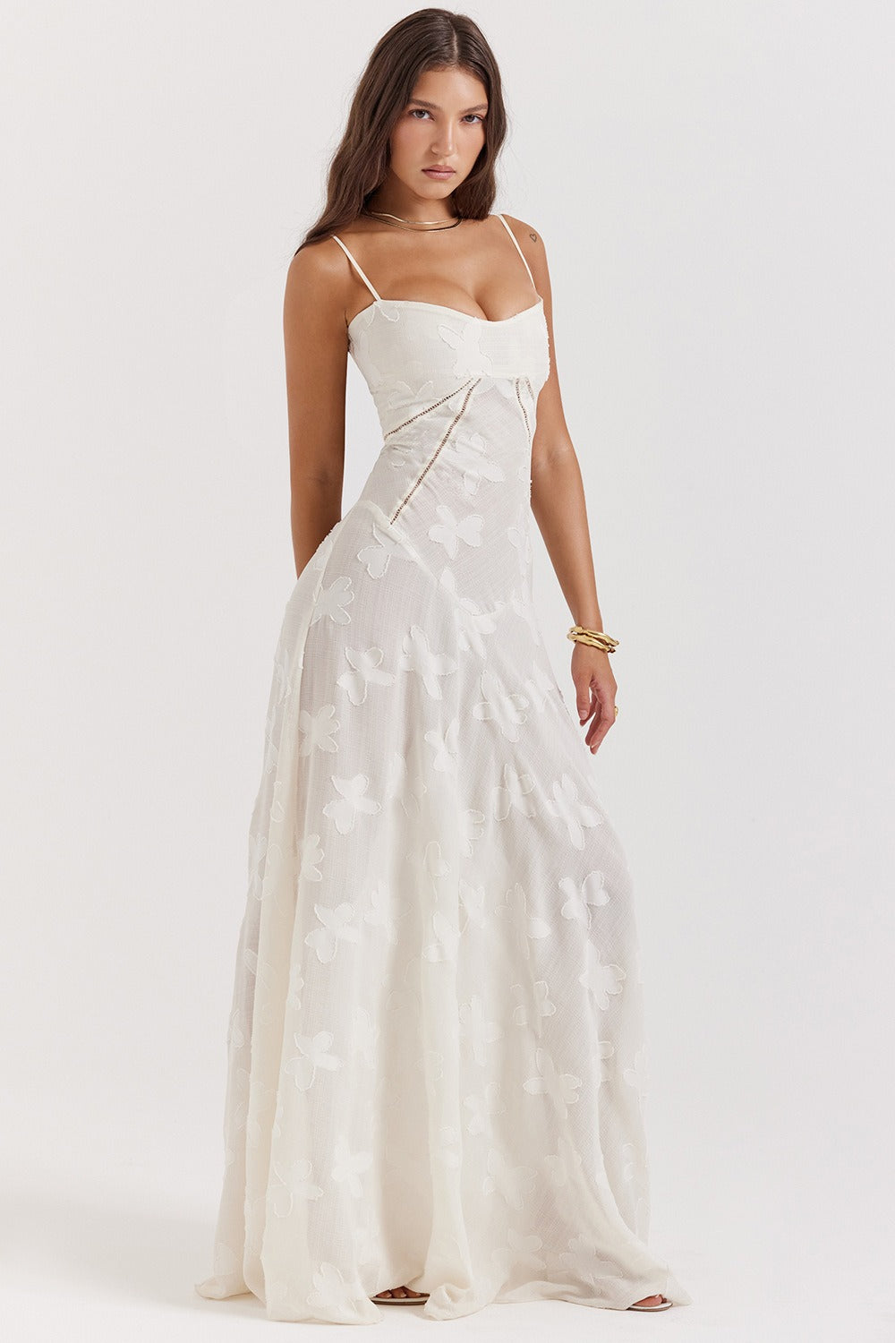 Lace Edition TieStrap Romantic Maxi Dress