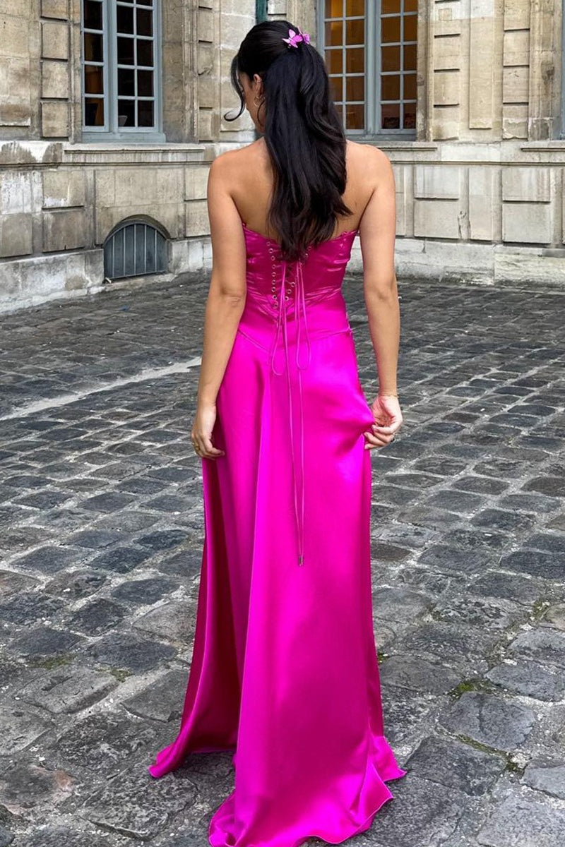 Chic Cami Slim Fit Back Tie Long Prom Dress