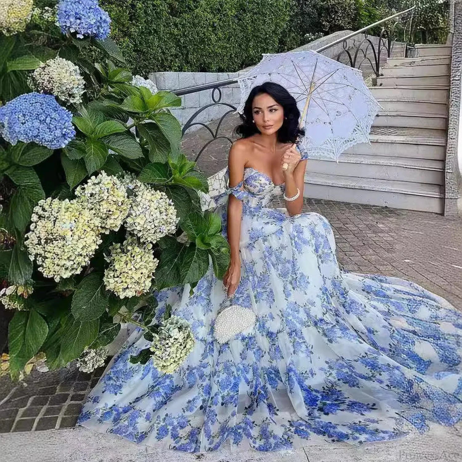 Backless Chic Deep V Prom Dress