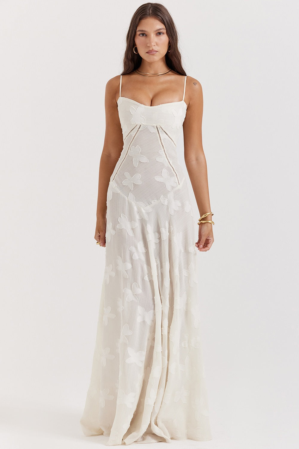 Lace Edition TieStrap Romantic Maxi Dress