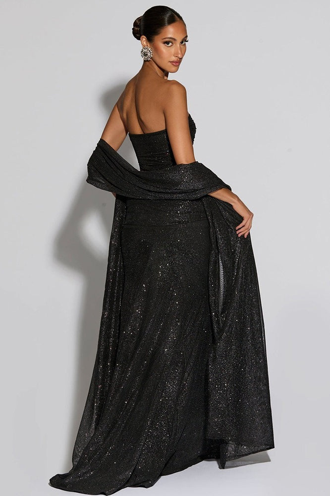 Sexy Graceful Tube Off Shoulder Silver Prom Dress
