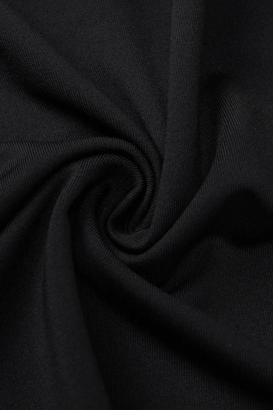 Ruched Mesh Sheer Black Stylish Bodycon Maxi Dress