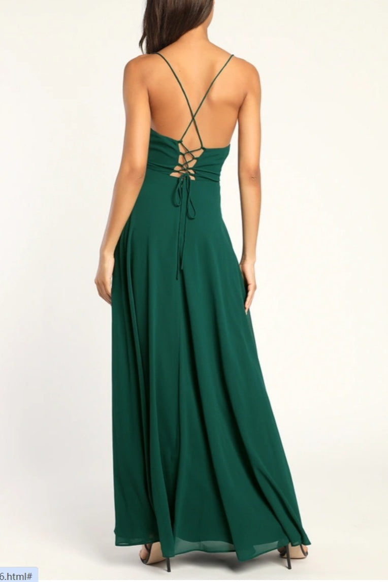 Sexy Halter Backless Maxi Elegant Dress