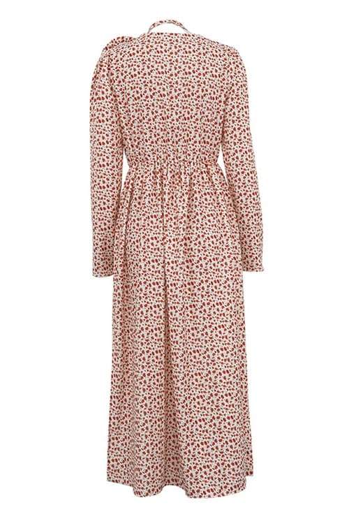 Timeless Sofía Flower V Neck Midi Dress Elevated Occasion Wear