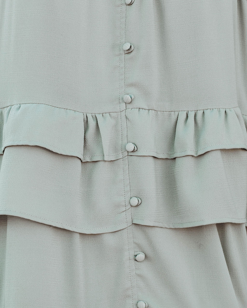 Tiered Brisbane Tassel Midi Dress Sage