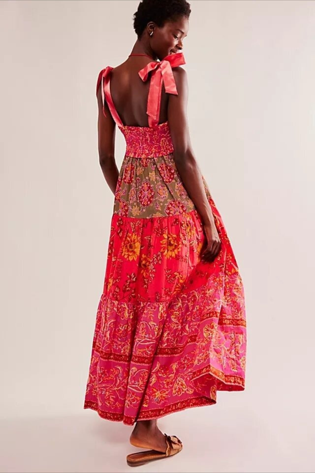 Classic Print Cami Maxi Boho Dress
