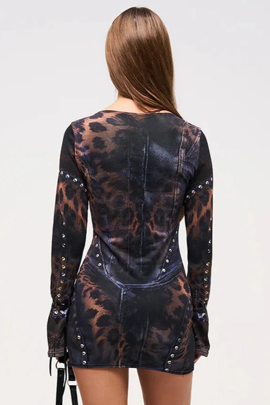 Long Y2K Sleeve Mini Dress