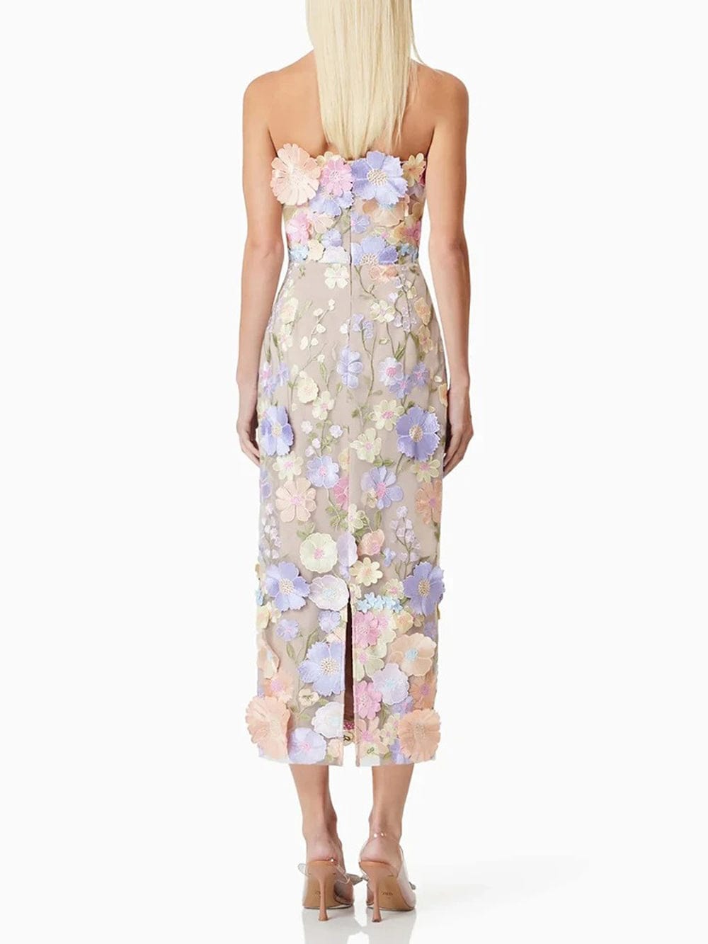 Appliques Calysta Sleeveless Midi Dress