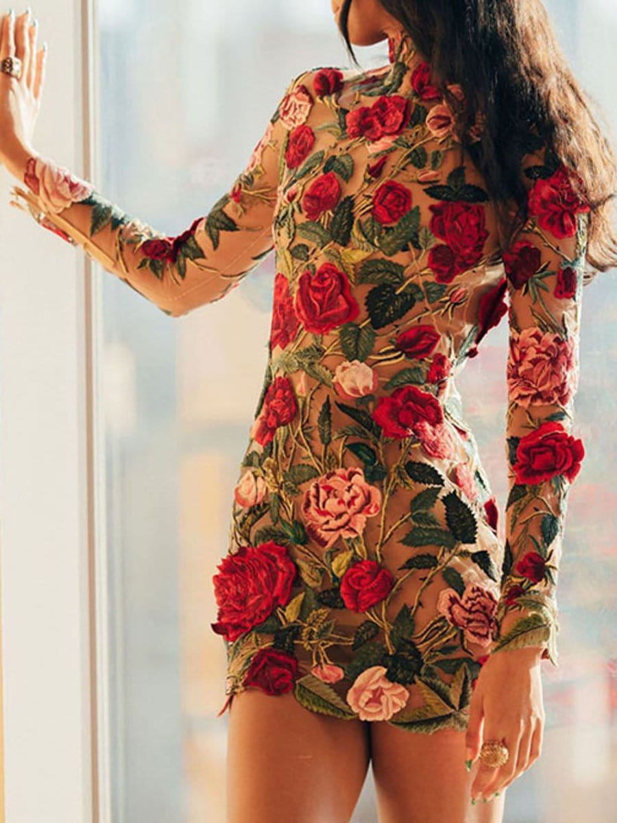 Charlotte Botanical Mini Dress