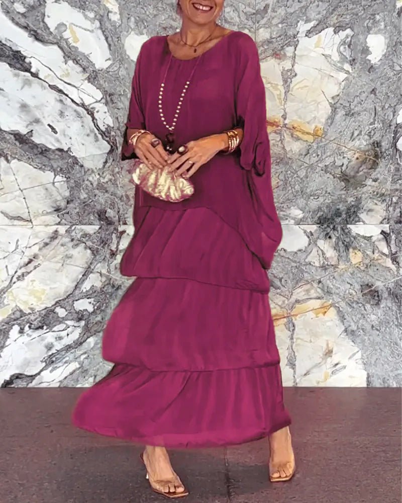 Geraldine Chic A-line Maxi Dress for Women Light Breezy Style