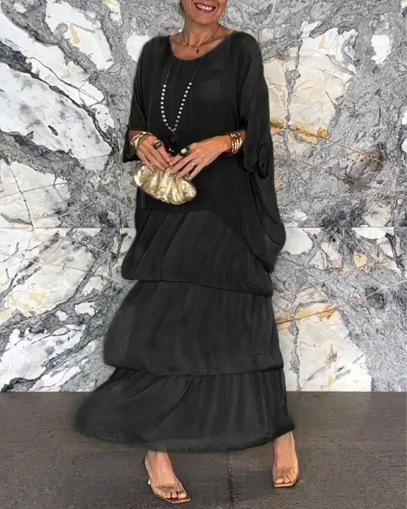 Geraldine Chic A-line Maxi Dress for Women Light Breezy Style