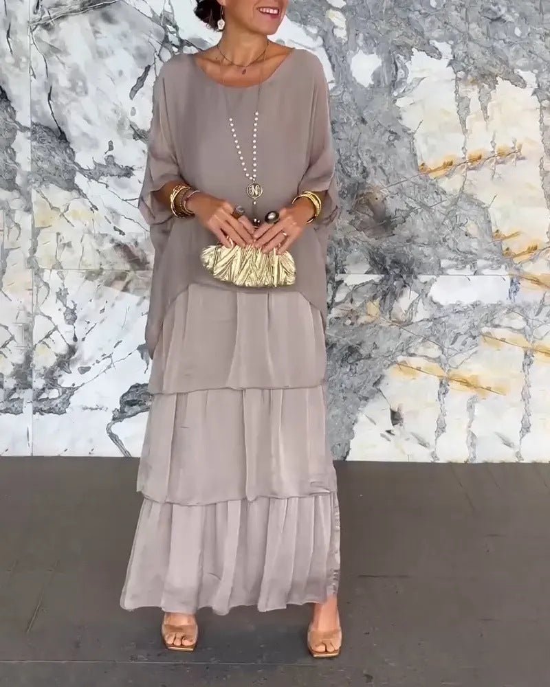 Geraldine Chic A-line Maxi Dress for Women Light Breezy Style