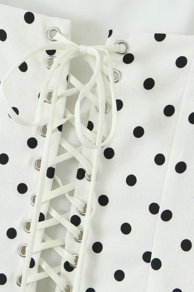 Dot Polka Square Neck Cami Mini Dress