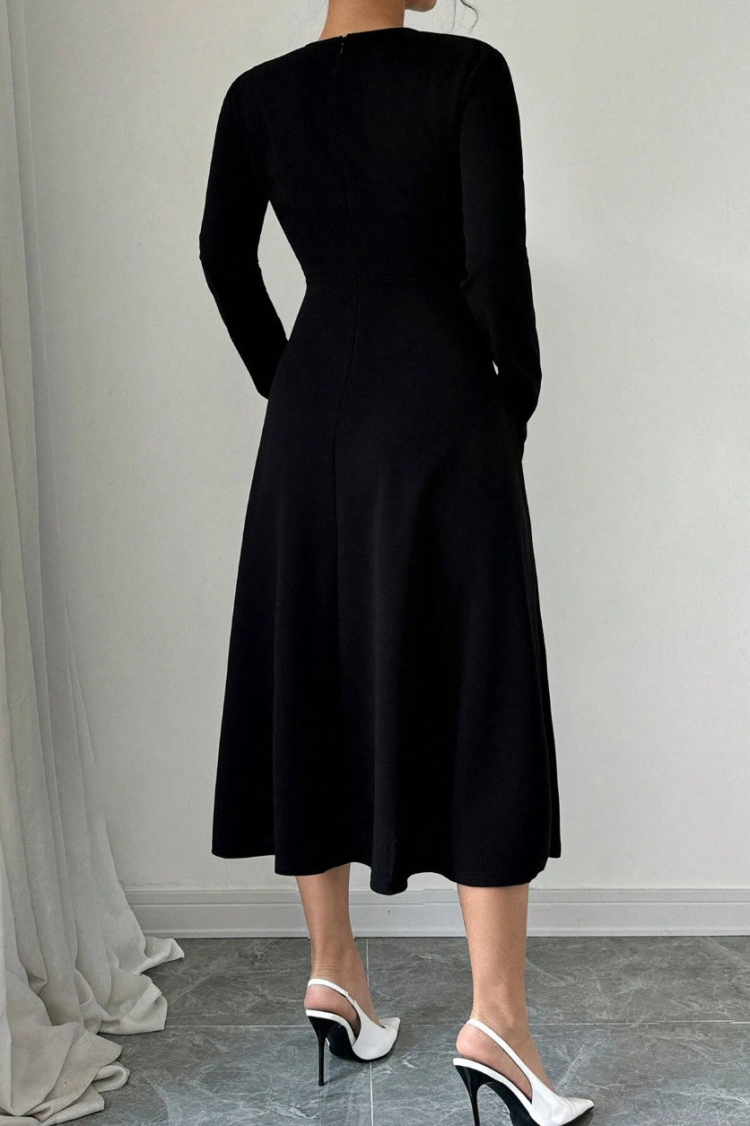 Panel Lace Black Bodycon Dress