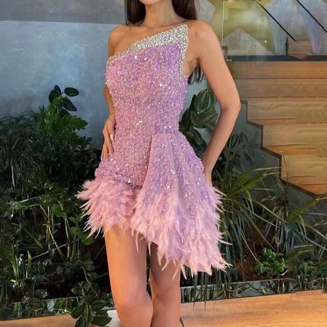 Shiny Dee Sequins Mini Cocktail Dress