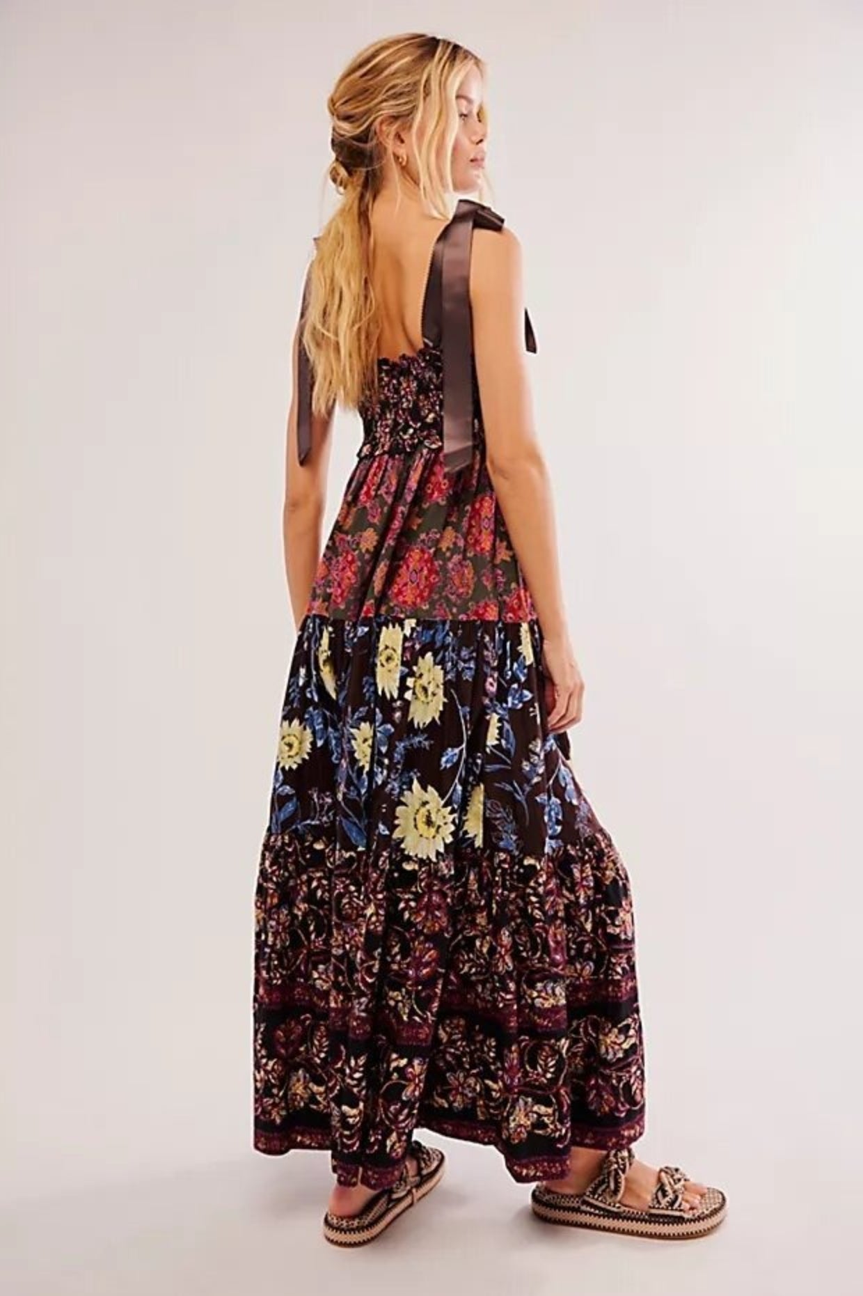 Classic Print Cami Maxi Boho Dress