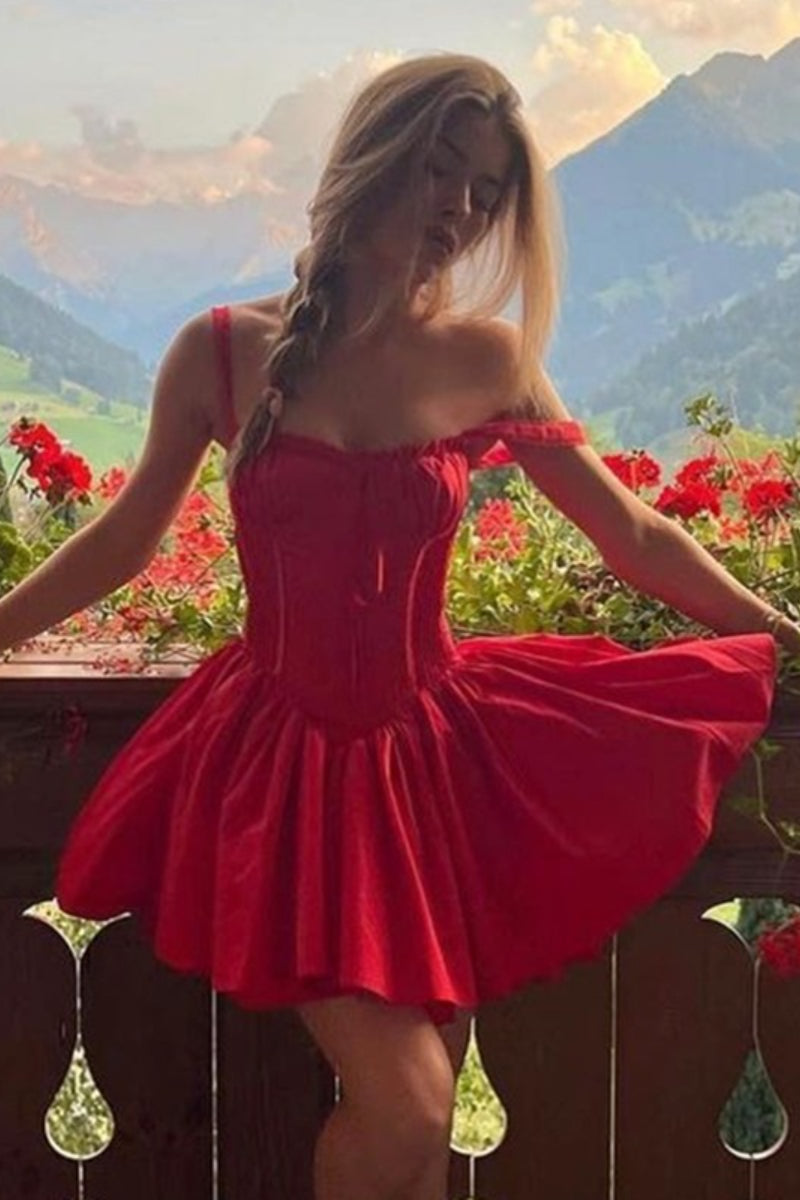 Tie Wrap Spaghetti Strap Mini Dress