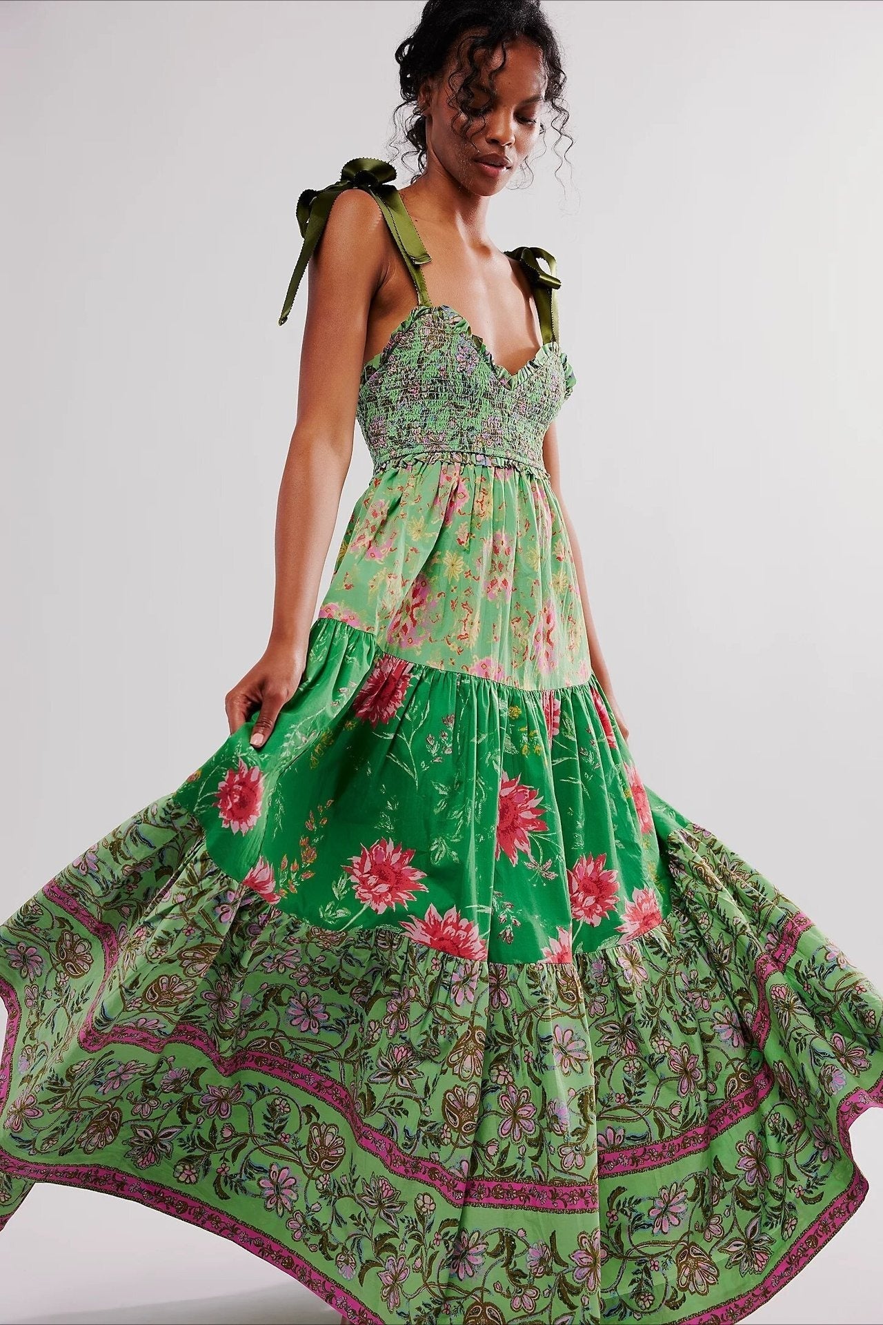 Classic Print Cami Maxi Boho Dress