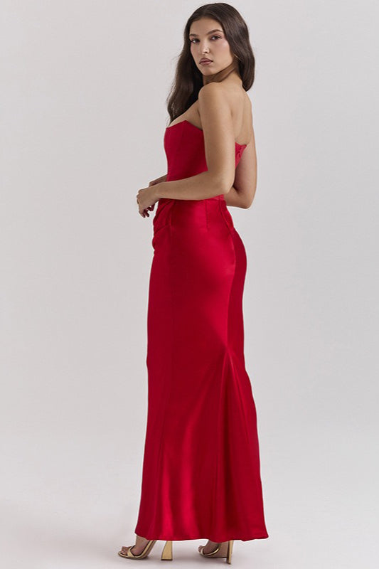 Backless Edition Cinched Waist Maxi Dress